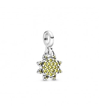Pandora Sun sterling silver dangle with limelight yellow and blazing yellow crystal 798976C01