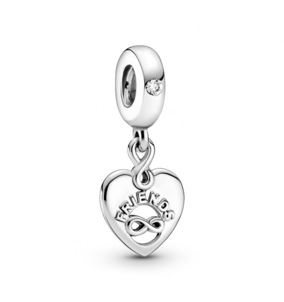 799294C01-Charm Colgante en plata de ley Corazón Amigos para Siempre