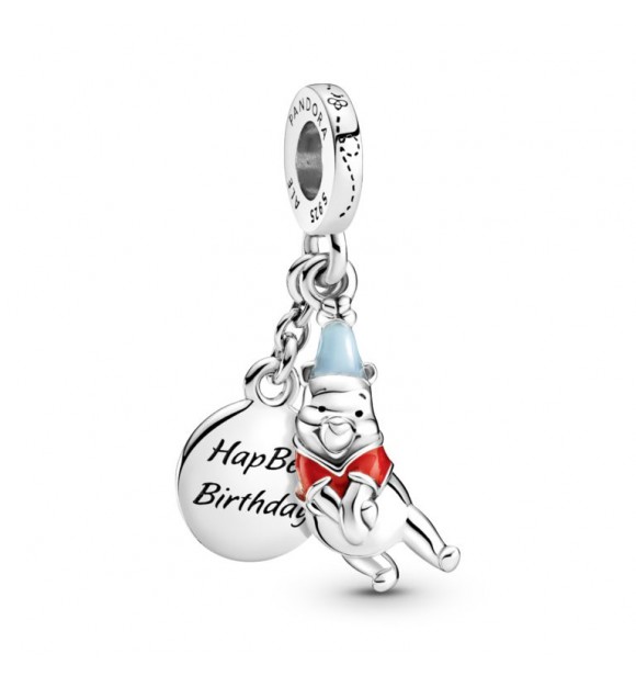 799385C01-Charm Colgante en Plata de Ley Cumpleaños Winnie the Pooh de Disney