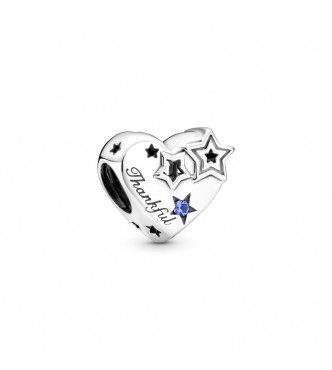 799527C01-Charm en plata de ley Corazón Agradecido y Estrellas