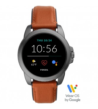 Fossil Display Watch FTW4055 Hombre Ahumado Acero inoxidable Redonda 44 mm 3 ATM movimiento