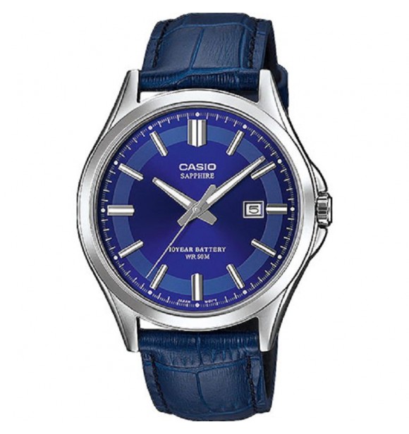 CASIO MTS-100L-2AVEF New Sapphire Basic MTS-100 Leather band Casio Collection
